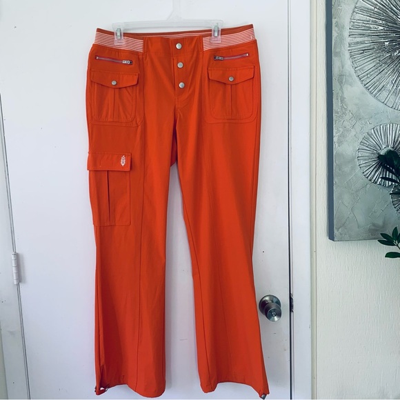 Coral polyester casual pants size L. - Picture 1 of 13
